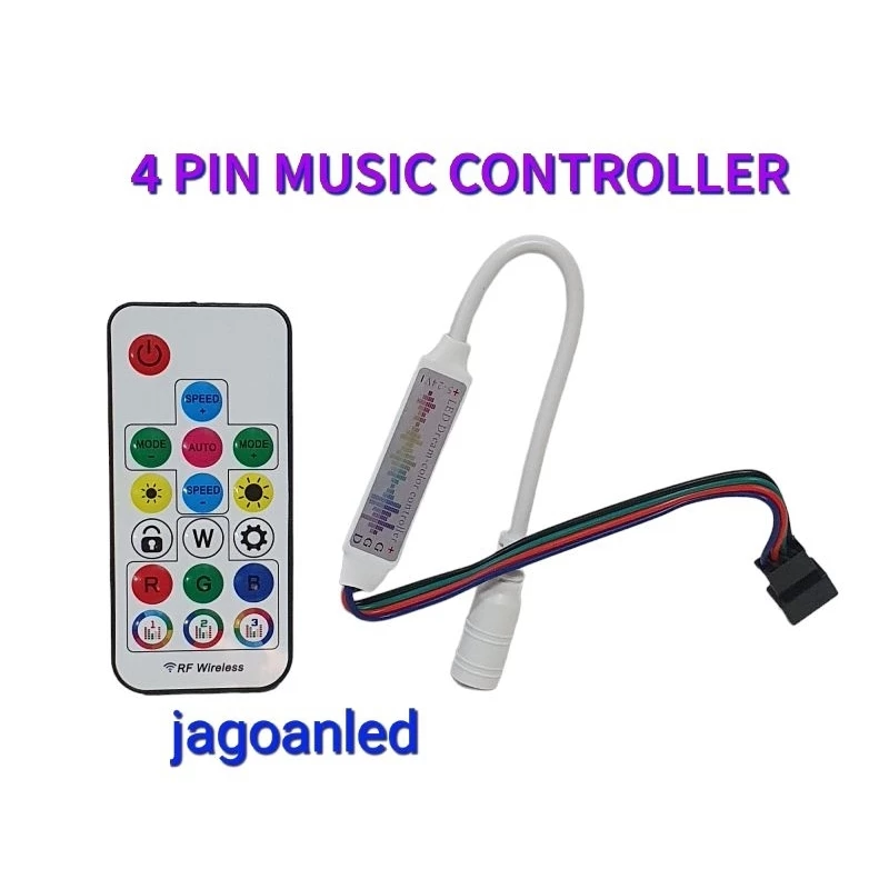 Controller Remote WS2812B WS2811 WS2815 17 Key RF Music LED Strip RGB 4 Pin