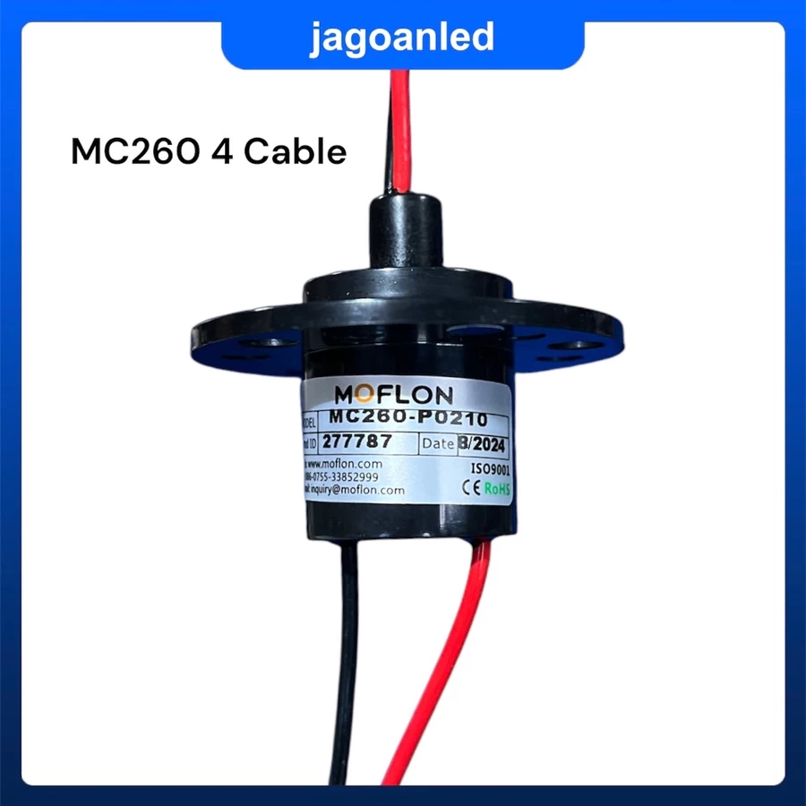 Rotating Cable Slip Ring 2 Cable 10A With Flange MC260
