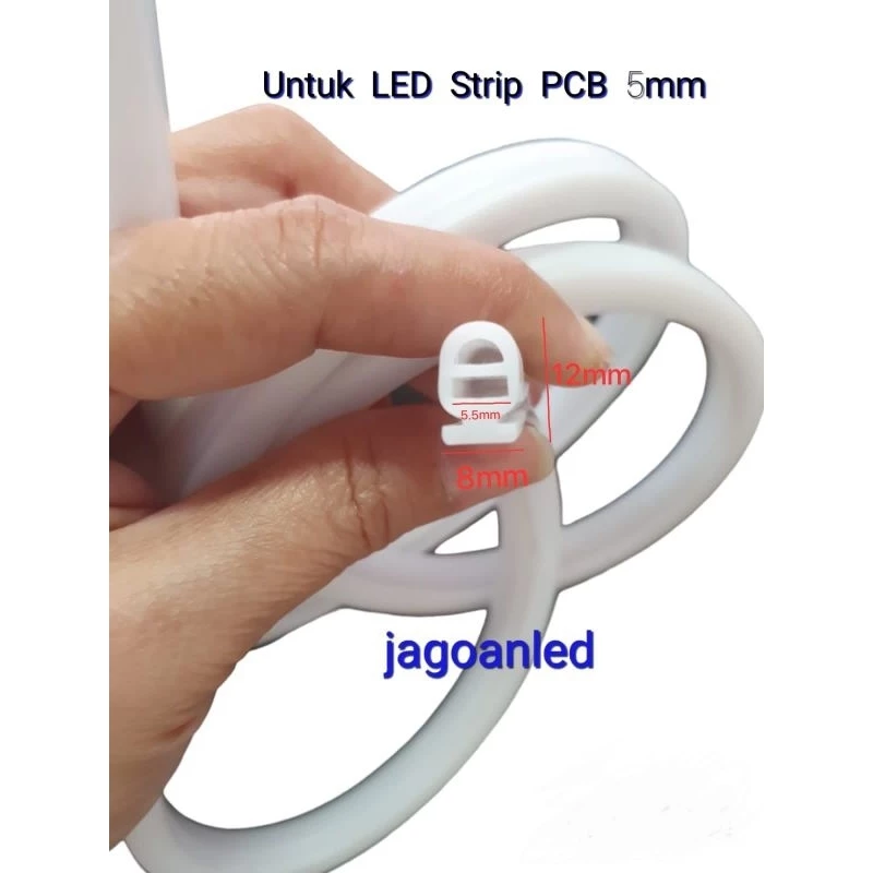 Selang LED Alis Motor / Mobil PCB 5mm Neon Flexible 2 Lubang Silicone Tube