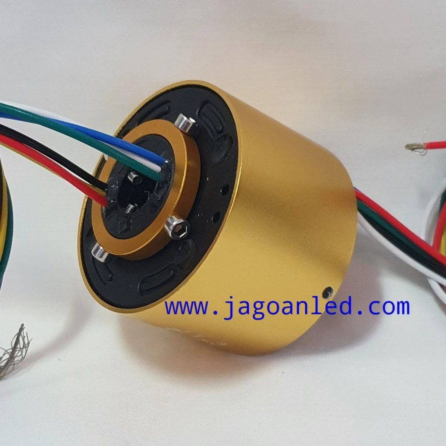 Rotating Cable Slip Ring Diameter In 12.7mm OD 56mm 6 Cable MT1256