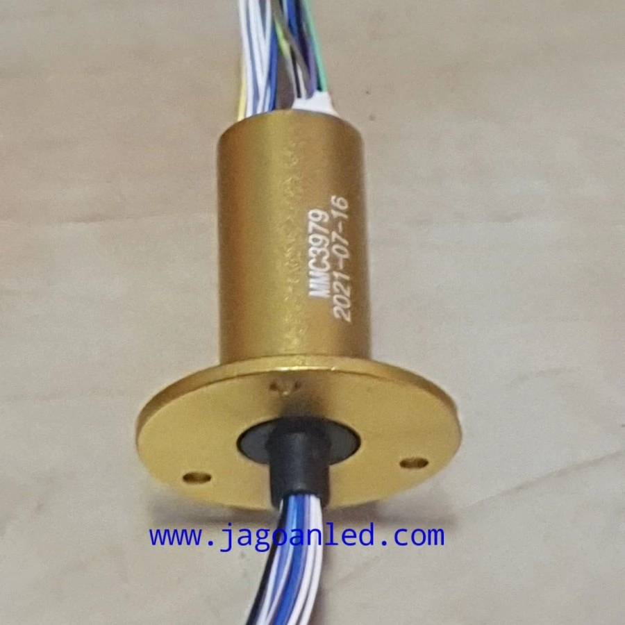 Rotating Cable Small Slip Ring with Flange 15.5mm 24 Wire MMC3979