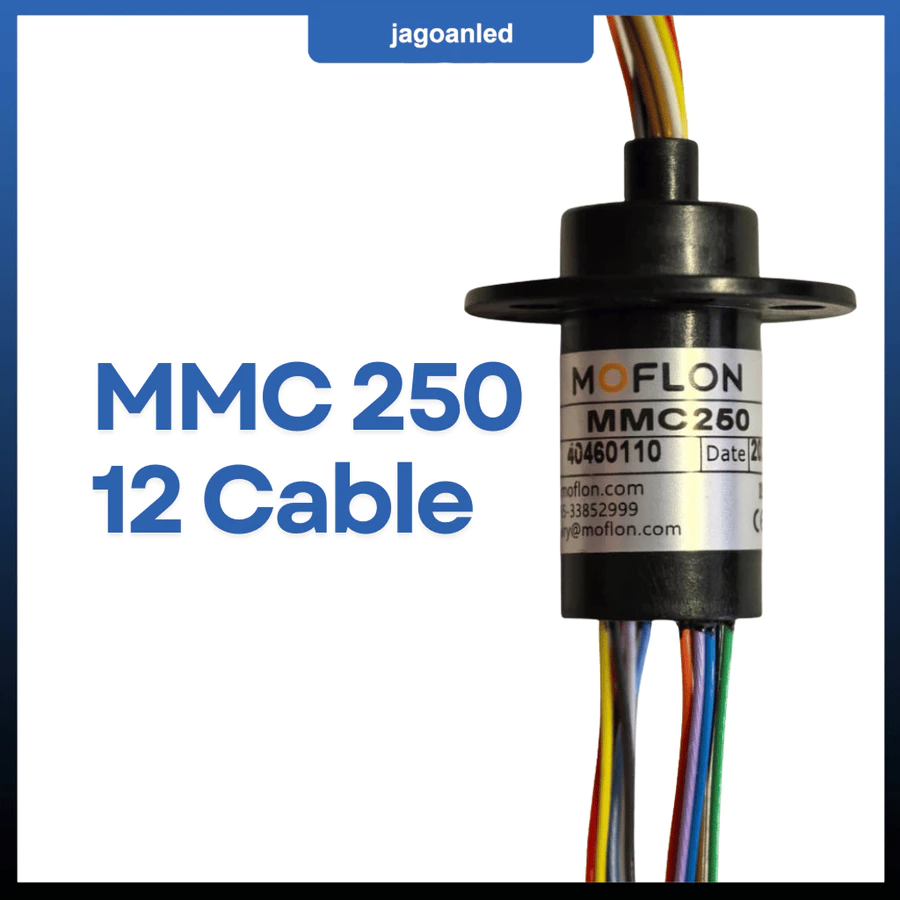Rotating Cable Small Slip Ring With Flange OD 12.5mm 12 Wire 2A MMC250