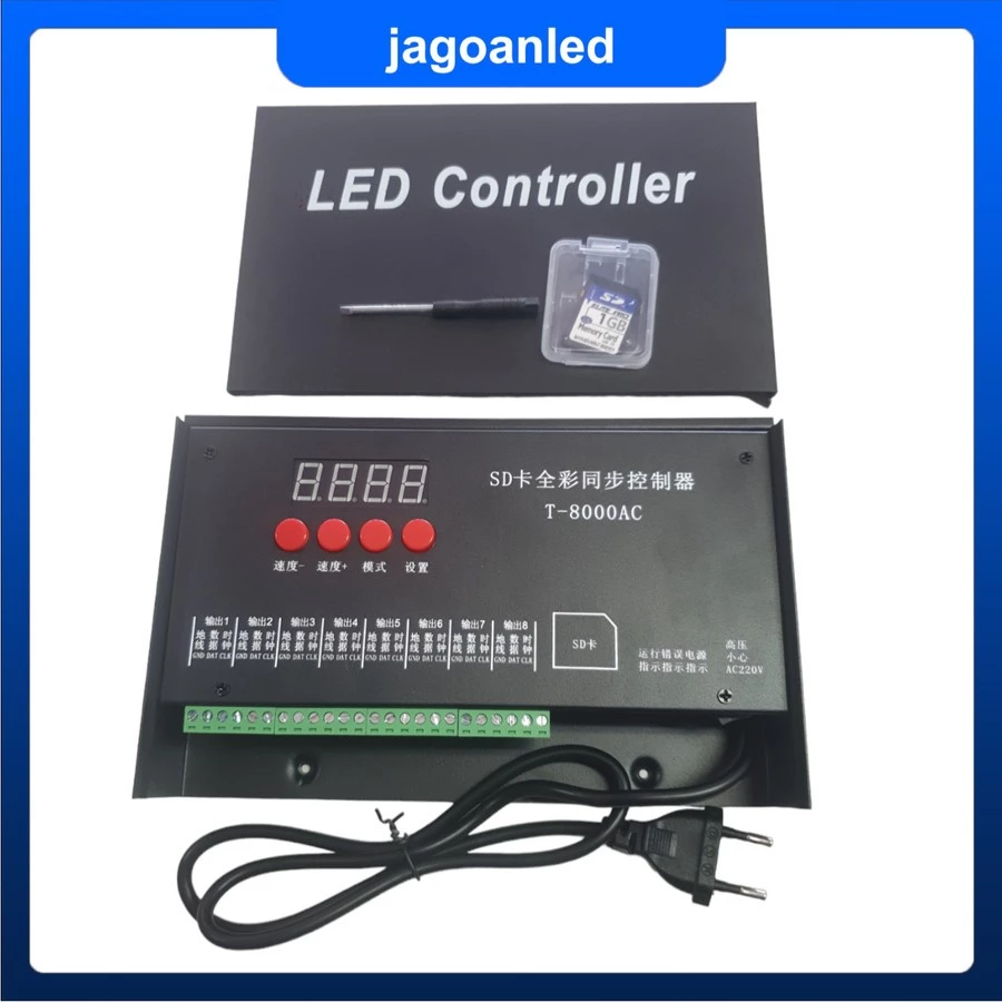 T8000AC Controller Programmable WS2811 WS2812 LED Pixel RGB